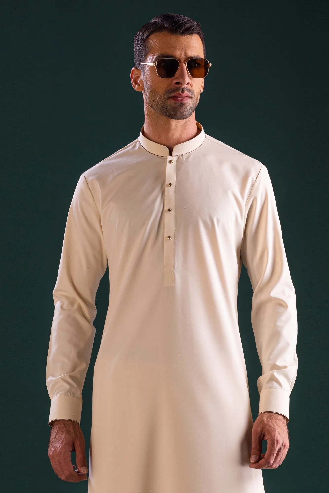 CREAM BLENDED KAMEEZ SHALWAR - eTok TikTok Shop Feed App