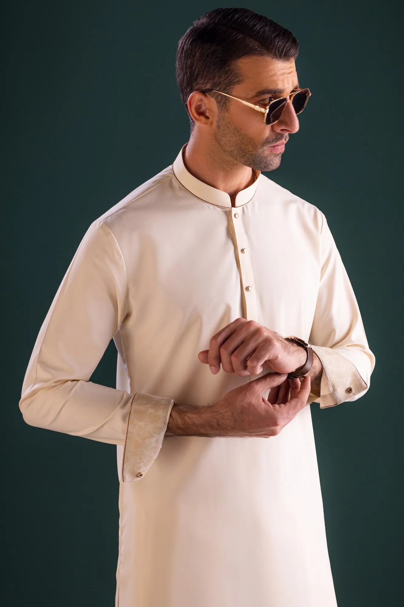 CREAM BLENDED KAMEEZ SHALWAR - eTok TikTok Shop Feed App